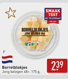  kaasblokjes telegraaf borrelblokjes jong belegen 48 weide nutri score 