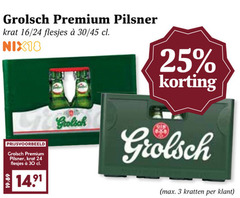  grolsch krat bier 3 24 25 30 premium pilsner 16 45 nix18 kratten 