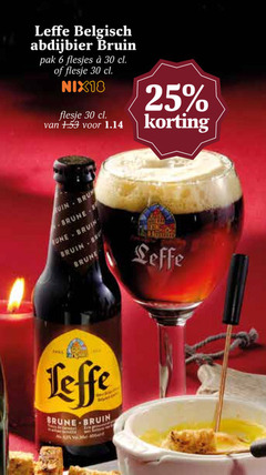  leffe speciaalbieren 6 25 30 belgisch abdijbier bruin pak flesje nix18 brune 