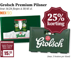  grolsch krat bier 3 24 25 30 premium pilsner 16 45 nix18 kratten 