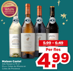  witte wijn rode 8 beoordeeld supermarkt nederland stel maison castel dod aanbevolen france bordeaux sauvignon blanc flessen selection reserve chardonnay grande cotes du rhone provence hoogte cabernet 5.99 fles 