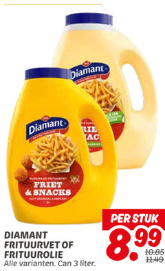  diamant frituurvet frituurolie 3 friet snacks liter stuk 