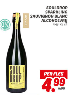  bubbels sparkling sauvignon blanc alcoholvrij fles soul drop alcohol free 5.99 