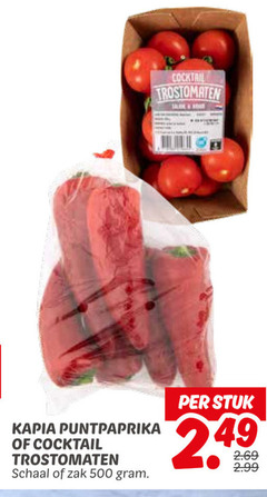  500 cocktail trostomaten puntpaprika schaal zak stuk 
