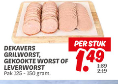  leverworst grillworst 150 dekavers gekookte worst pak stuk 