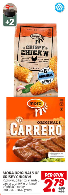  8 100 2 mora crispy filet poulet tendre original strips originals carrero 4x kipkorn pikanto viandel spicy pak stuk 