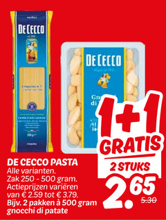  de cecco pasta 1 2 500 zak varieeren pakken gnocchi stuks 65 