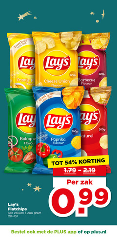  lays chips 200 taste less salt quality potatoes lay patatje jo flavourites cheese onion barbecue flavour grown paprika Naturel flatchips zakken zak plus.nl 