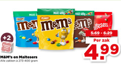  m en ms maltesers chocolade 3 2 pannen zegel maxi crispy peanut zakken zak 4 99 