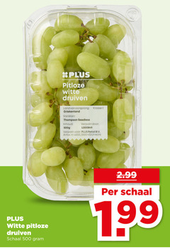  druiven 500 witte pitloze schaal land oorsprong klasse griekenland thompson inhoud verpakt retail b.v. utrecht 