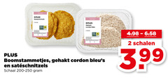  2 varken sateschnitzels stuks gehakt cordon bleu leven boomstammetjes schaal schalen 3.99 