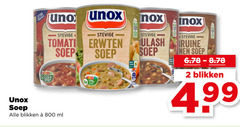  unox soep 2 gevuld uno tomaten erwten 3x blikken ml inox bruine 