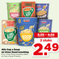 unox noodles soep 2 10 42 knorr carbonara good pasta champignon creme cup soup kip b tomaat teriyaki les groente stuks snacking zakjes 