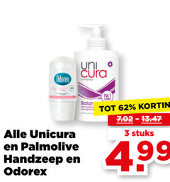  odorex palmolive unicura handzeep deodorant 3 uni cura stuks 4 99 