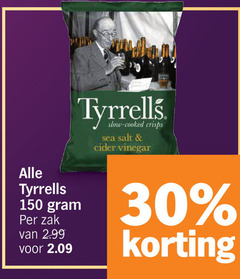  tyrells chips 30 150 tyrrells zak cooked crisps sea salt cider vinegar 