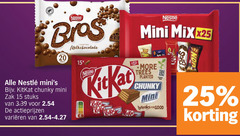  nestle kitkat lion bros mini chocoladerepen 15 20 25 bra mints chunky zak stuks luchtige melkchocolade varieeren trees breaks for good bios 
