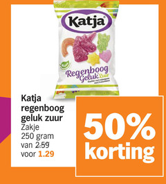  katja snoep 50 250 regenboog zachte winegum zuur zakje 