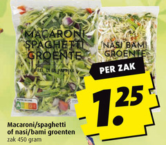  groentenpakket 450 macaroni spaghetti groente nasi bami score prei ui paprika groenten zak 