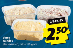  salade 2 50 150 verse salades bakje bakjes 2.5 