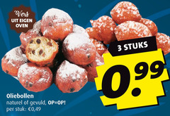  oliebollen 3 vers oven naturel gevuld stuk stuks 