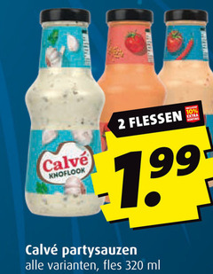  calve snacksaus 2 10 320 knoflook inclusive flessen partysauzen fles ml 