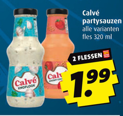  calve snacksaus 2 10 99 320 knoflook dod partysauzen fles ml flessen 