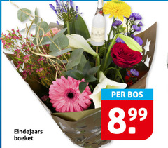  eindejaars boeket champagne bos 