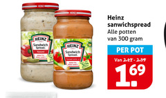  heinz sandwich spread 30 69 300 naturel fris tomaat lente potten pot 16 