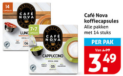  cafe nova dolce gusto capsules 7 14 mcafee 06 cappuccino arabica robusta grind koffiecapsules pakken stuks pak 