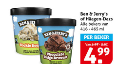  ben and jerrys ijsspecialiteit cookie vanilla ice cream with chunks chocolate chip dough fudge brownie pieces bekers ml beker 
