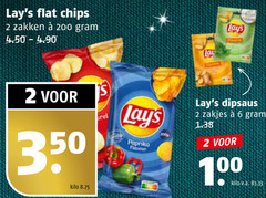  lays chips 2 6 100 200 350 flat zakken kilo paprika flavour dipsaus zakjes 00 v.a. 