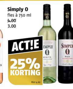  25 750 simply fles ml liter white red 