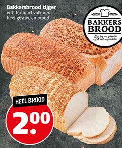  200 bakkersbrood tijger wit bruin volkoren gesneden brood bakkers dag vers gebakken 