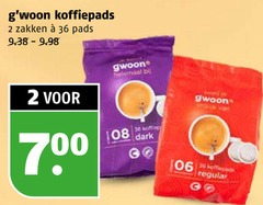  gwoon koffiepads 2 36 700 zakken pads dark word 06 regular 