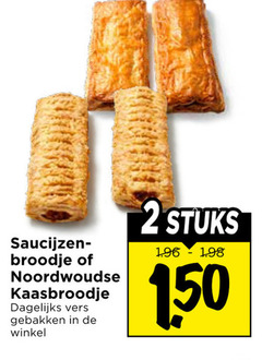  kaasbroodjes 2 150 saucijzen broodje noordwoudse kaasbroodje dagelijks vers gebakken stuks 