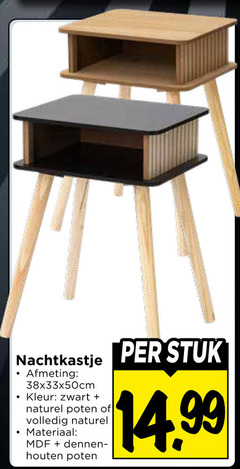  nachtkastje kleur zwart naturel poten materiaal mdf houten dennen stuk 