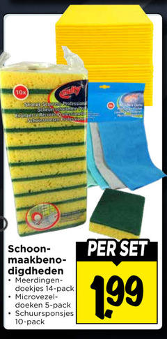  5 10 14 10x store professional record profession du schoonmaken doekjes pack microvezel doeken schuursponsjes 