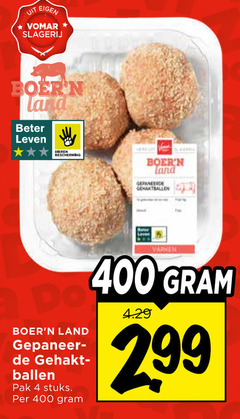  4 400 slagerij land beter leven dieren bescherming gepaneerde gehaktballen ballen pak stuks saver varken 