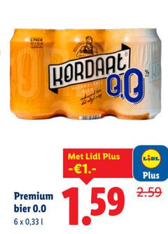  alcoholvrij bier 6 pack premium 0.0 33 