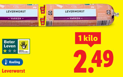  1 leverworst varken beter leven dieren bescherming koeling kilo 