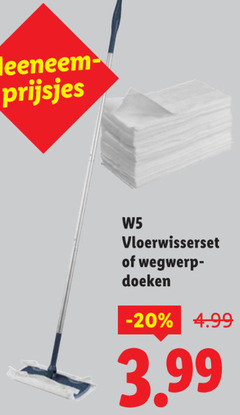  prijsjes vloerwisserset wegwerp doeken 3.99 