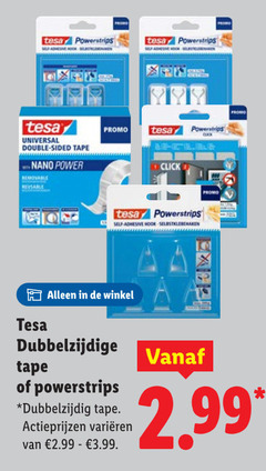  tesa powerstrips universal double sided tape nano power removable click self adhesive dubbelzijdige dubbelzijdig varieeren 3.99 