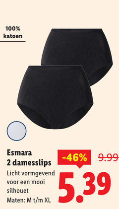  2 100 katoen esmara damesslips licht vormgevend silhouet maten xl 