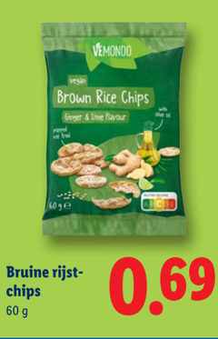  chips 60 vemondo brown rice ginger lime flavour ge bruine rijst 