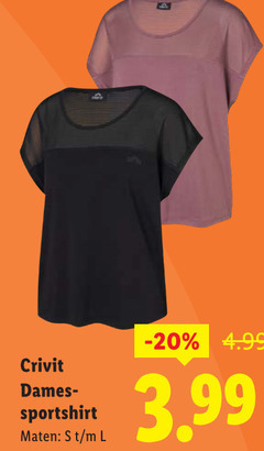  dames sport shirts crivit sportshirt maten l 3.99 