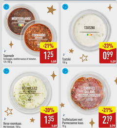  2 15 40 100 150 219 mediterraanse tapenade formaggio tomaten co roomkaas bieslook energie tzatziki nutri score truffel salami parmezaanse kaas truffelsalami verse 