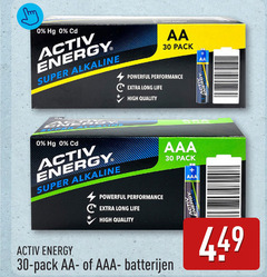  batterijen 30 hg cd activ energy super alkaline aa pack life high quality aaa 