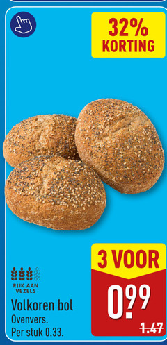  bolletjes 3 32 rijk vezels volkoren bol ovenvers stuk 