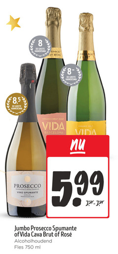  prosecco 8 750 5 hamersma rose organic brut denominazione origine vino spumante dry prodotto italia barcelona 5.99 jumbo cava rosee fles ml 