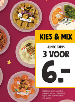  tapas 3 mix jumbo naturel gewicht trio mediterraanse stijl dip aioli groene pesto luchtige kruiden inhoud pittig logo combinaties 